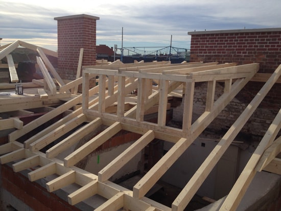 Rohkonstruktion der Gaube